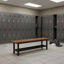 Šatníková lavička SITO, 1500 mm, hnedá