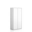 Šatníková skriňa FRAME, 2 oddiely, 872 x 450 x 1735 mm, PUSH-lock, biela