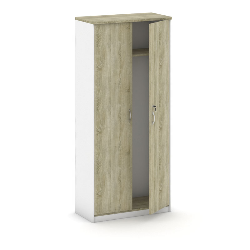 Fotografia produktu: Šatníková skriňa s výsuvom MIRELLI, 800 x 400 x 1800 mm, biela/dub sonoma