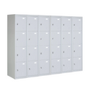 Šatníková skrinka s úložnými boxami, 12 boxov, 1820 x 1140 x 500 mm, cylindrický zámok, modré dvere