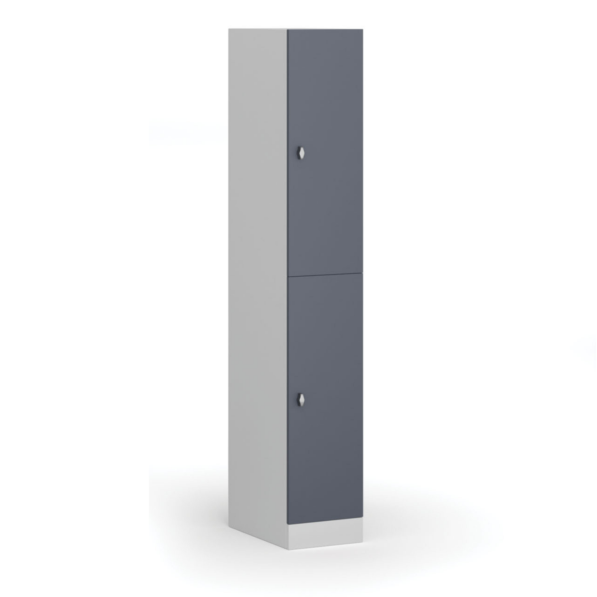 Šatníková skrinka s úložnými boxmi, 2 boxy, 1850 x 300 x 500 mm, otočný zámok