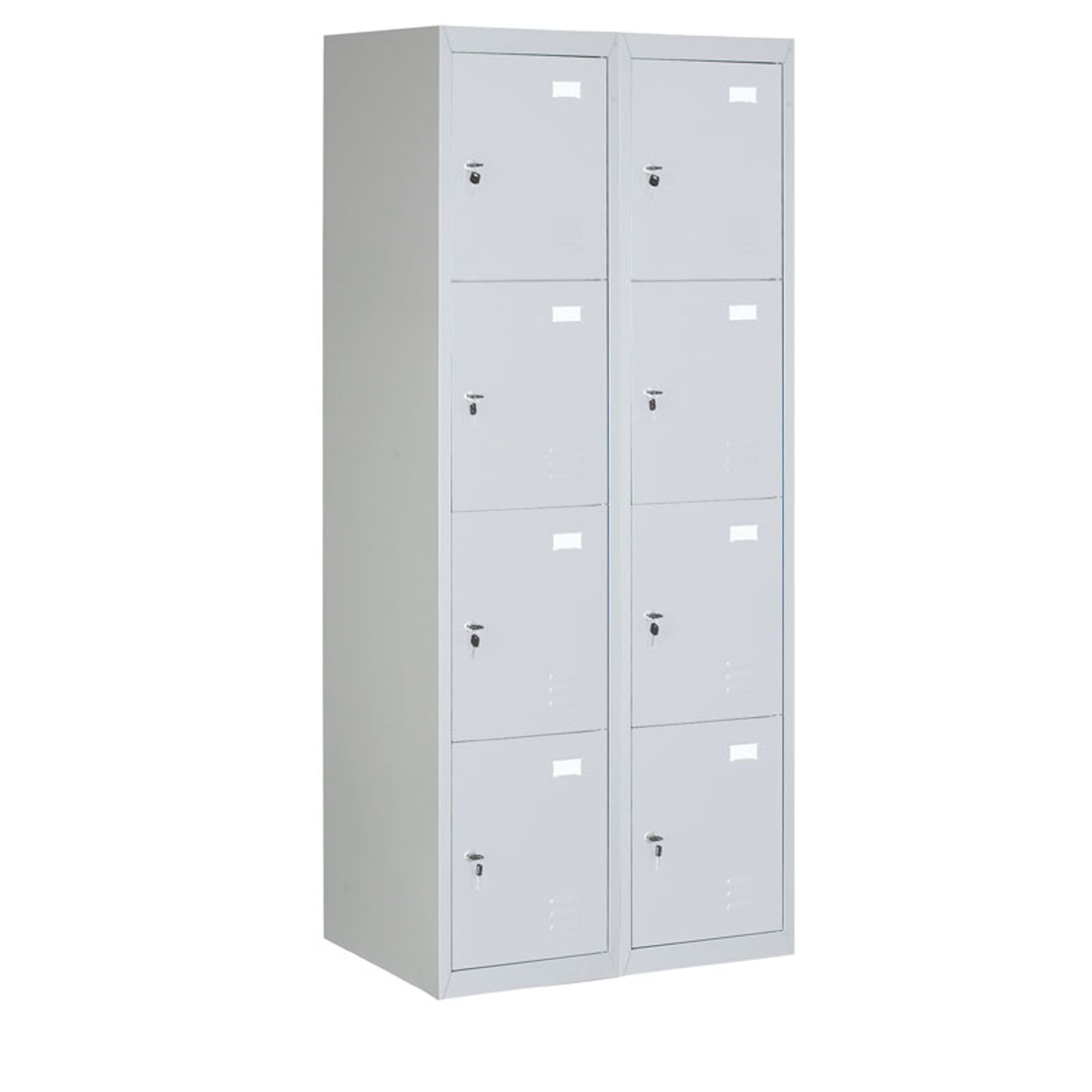 Šatníková skrinka S2 s úložnými boxami, 8 boxov, 1820 x 760 x 500 mm, demont, cylindrický zámok