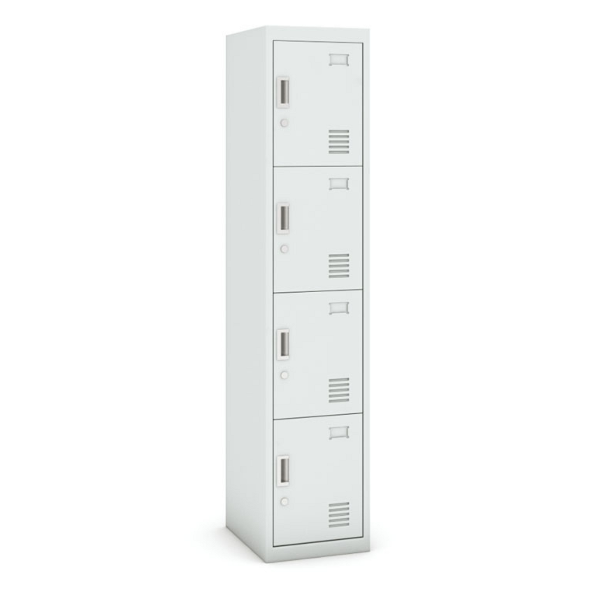 Šatníková skrinka S3 s úložnými boxami, 4 boxy, 1800 x 380 x 450 mm, demont, cylindrický zámok, sivá/sivá