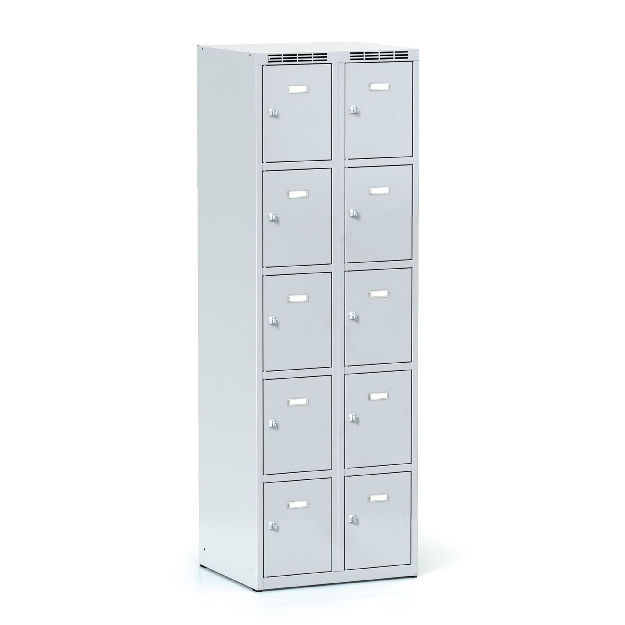 Šatníková skrinka S6 s úložnými boxami, 10 boxov, 1800 x 600 x 500 mm, otočný zámok