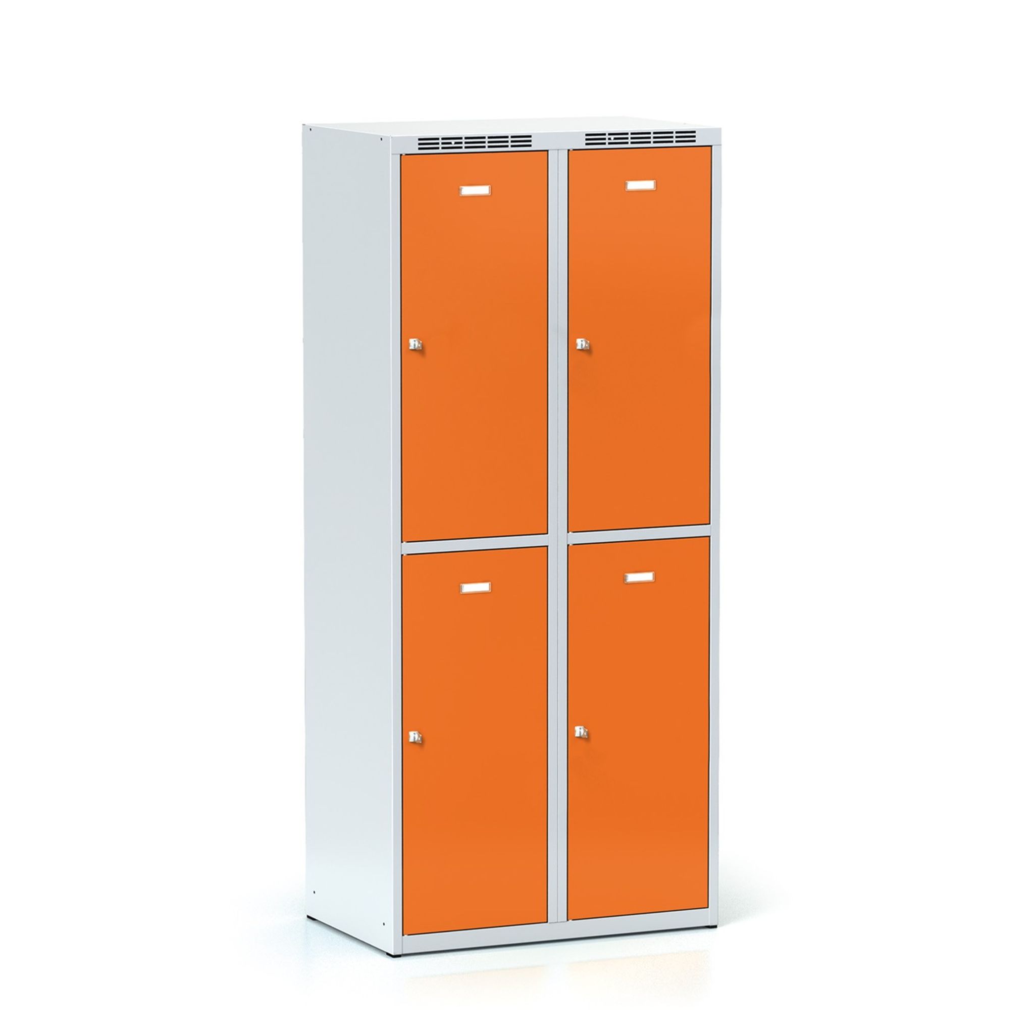 Šatníková skrinka S6 s úložnými boxami, 4 boxy, 1800 x 800 x 500 mm, otočný zámok