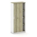 Schiebeschrank MIRELLI, 800 x 400 x 1800 mm, weiß/Eiche sonoma