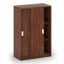 Schiebetürenschrank MIRELLI, 800 x 400 x 1200 mm, Nussbaum