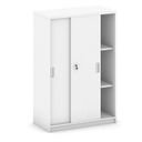 Schiebetürenschrank MIRELLI, 800 x 400 x 1200 mm, weiß