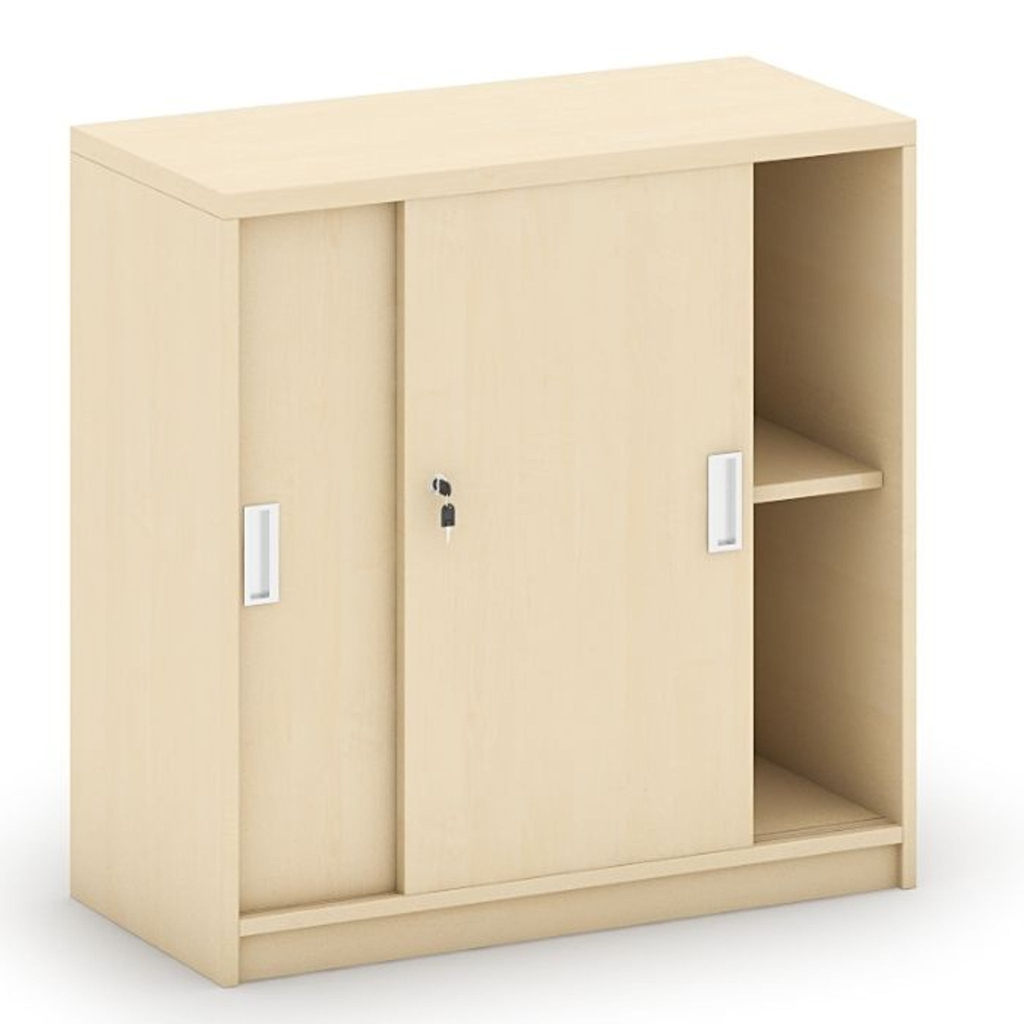 Schiebetürenschrank MIRELLI, 800 x 400 x 800 mm, Birke