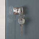 Schließfachschrank, 8 Fächer, 1800 x 600 x 500 mm, Zylinderschloss, blaue Tür