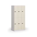 Schließfachschrank S1, 6 Fächer, 1850 x 900 x 500 mm, zerlegt, mechanisches Codeschloss, laminierte Tür, Birke Schließfachschrank S1, 6 Fächer, 1850 x 900 x 500 mm, zerlegt, mechanisches Codeschloss, laminierte Tür, Birke