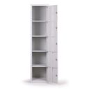 Schließfachschrank S2, 5 Fächer, 1820 x 380 x 500 mm, zerlegt, Zylinderschloss, blaue Tür