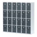 Schließfachschrank S6, 12 Fächer, 1800 x 900 x 500 mm, Zylinderschloss, graue Tür