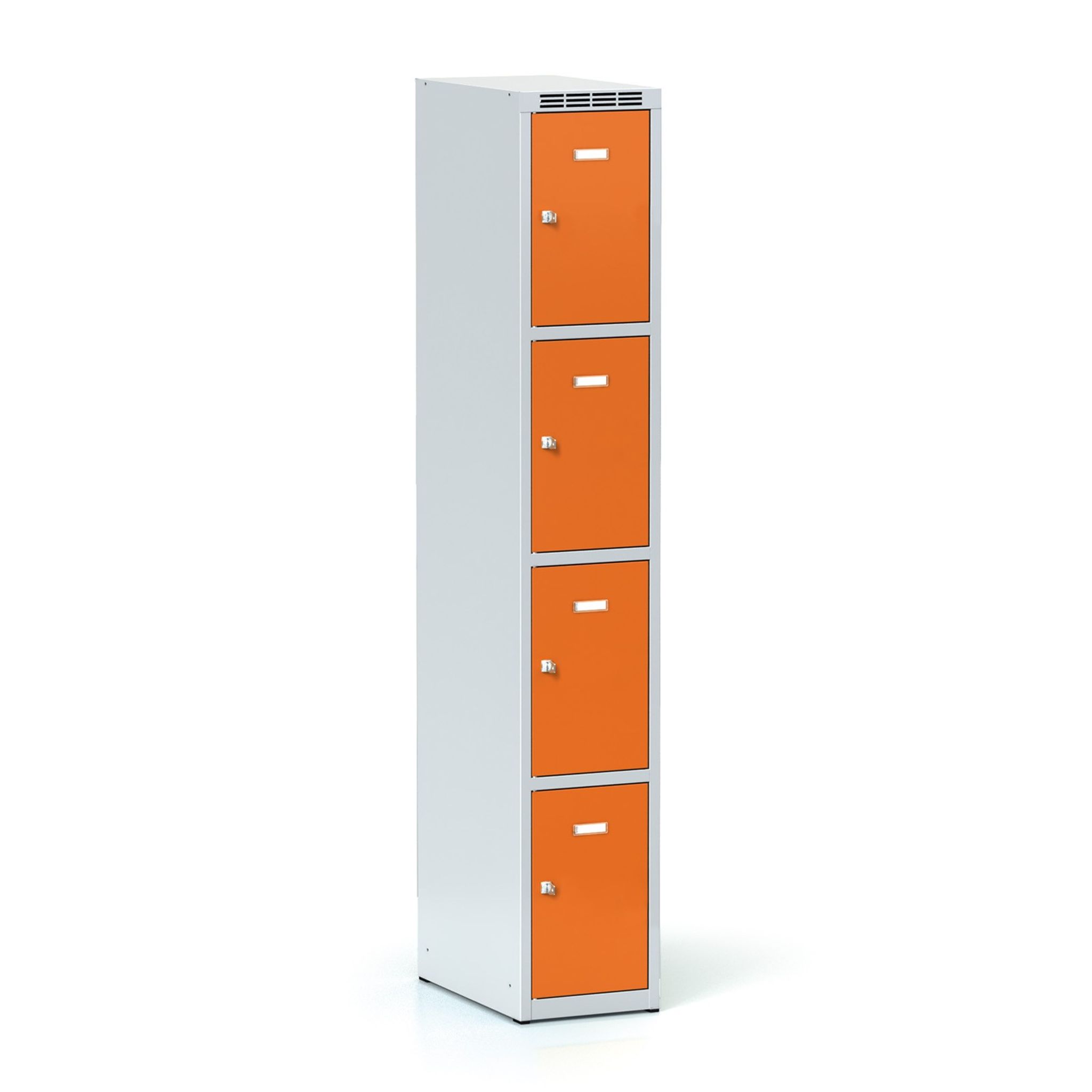Schließfachschrank S6, 4 Fächer, 1800 x 300 x 500 mm, Zylinderschloss
