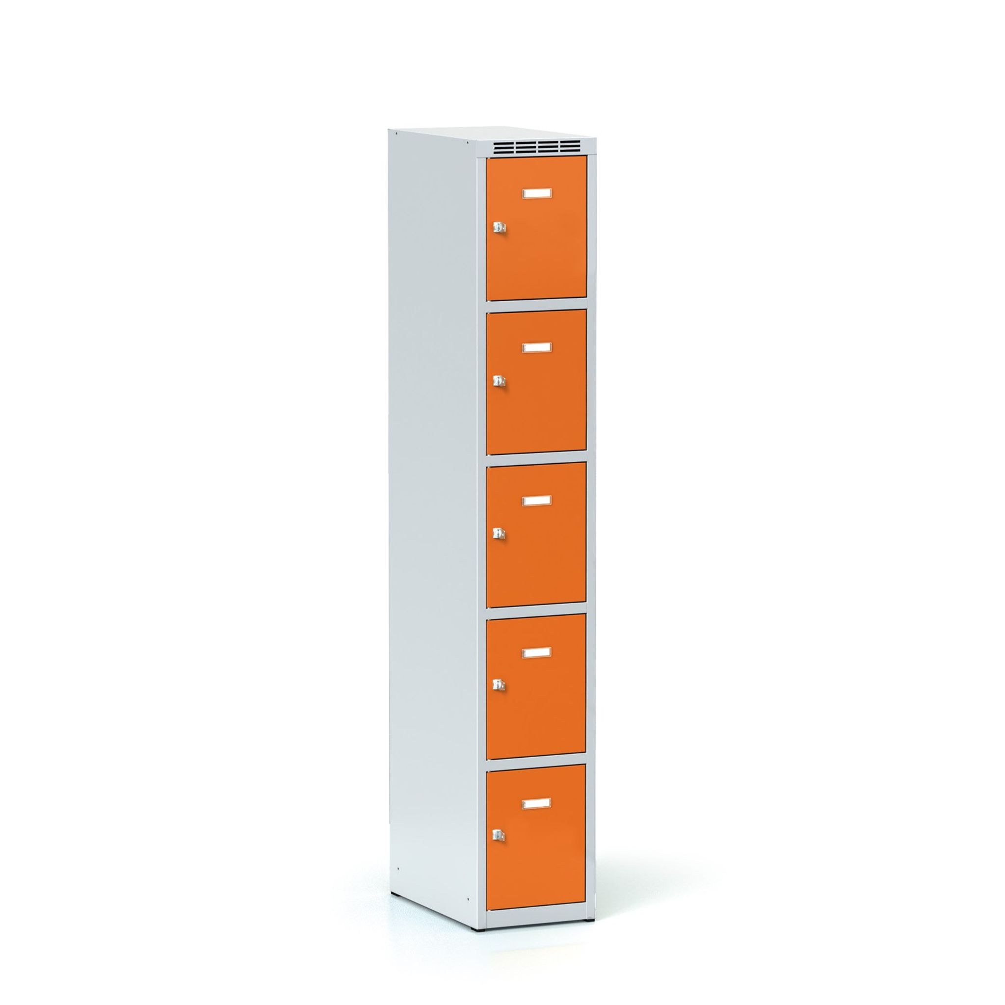 Schließfachschrank S6, 5 Fächer, 1800 x 300 x 500 mm, Zylinderschloss