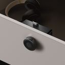 Schloss mit Fingerabdruckleser F128, Aluminium, schwarz