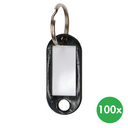 Schlüsselanhänger, 100 Stk., schwarz