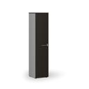 Schmaler Büroschrank PRIMO GRAY, 400 x 420 x 1781 mm, grau/Wenge