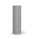 Schmaler Büroschrank PRIMO GRAY, 400 x 420 x 1781 mm, grau