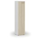 Schmaler Büroschrank PRIMO WHITE, 1781 x 400 x 420 mm, Eiche weiß/natur