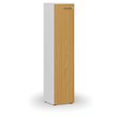 Schmaler Büroschrank PRIMO WHITE, 1781 x 400 x 420 mm, Weiß/Buche