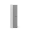 Schmaler Büroschrank PRIMO WHITE, 400 x 420 x 1781 mm, weiß/Graphit