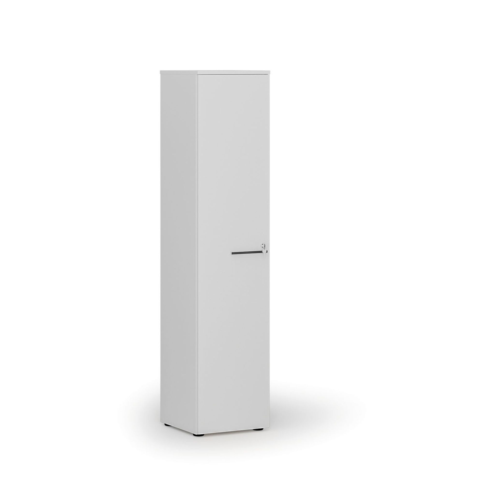 Schmaler Büroschrank PRIMO WHITE, 400 x 420 x 1781 mm, weiß