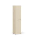 Schmaler Büroschrank PRIMO WOOD, 400 x 420 x 1781 mm, Birke