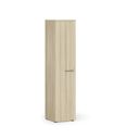 Schmaler Büroschrank PRIMO WOOD, 400 x 420 x 1781 mm, Eiche natur