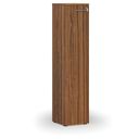 Schmaler Büroschrank PRIMO WOOD, 1781 x 400 x 420 mm, Nussbaum