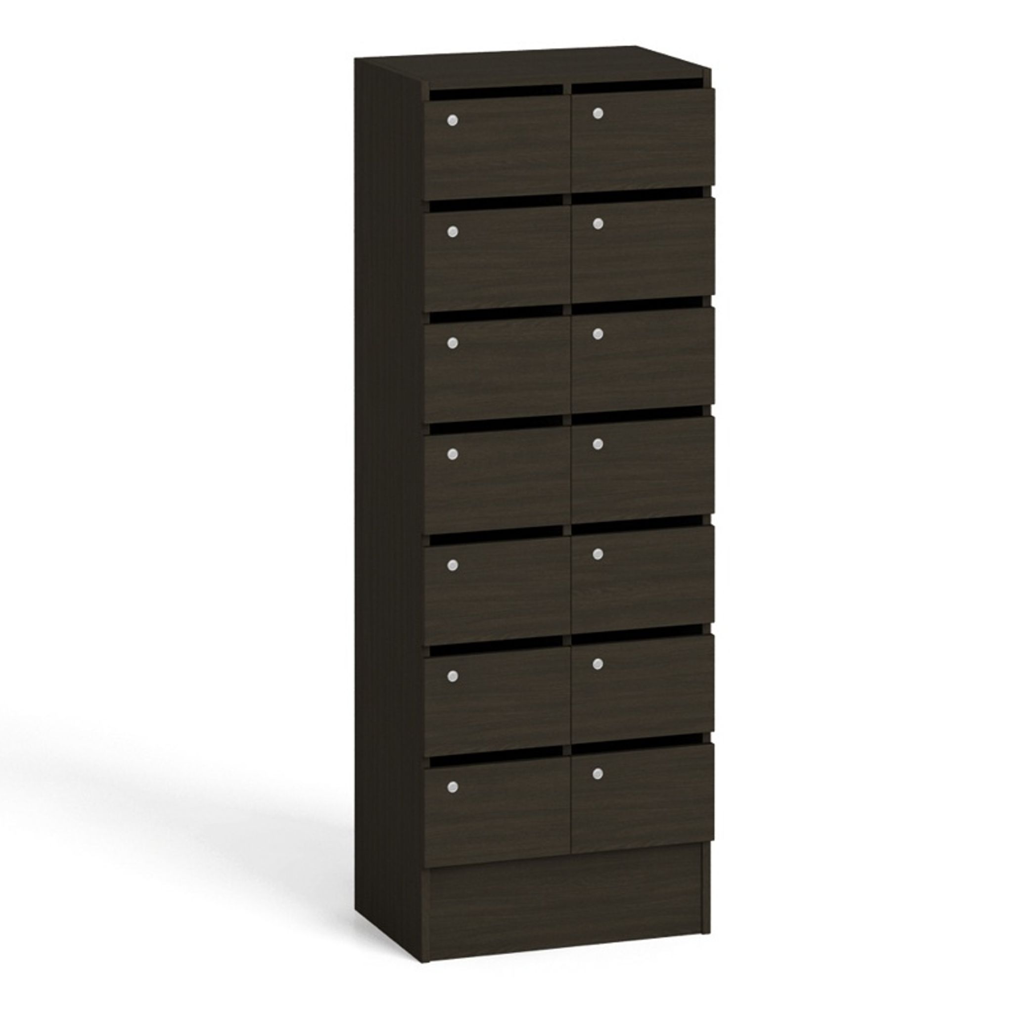 Schrank mit Postfächern, 14 Fächer, Wenge