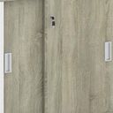 Schrank mit Rollen MIRELLI, 800 x 420 x 750 mm, weiß / Eiche sonoma