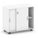 Schrank mit Rollen MIRELLI, 800 x 420 x 750 mm, weiß