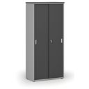 Schrank mit Schiebetür PRIMO GRAY, 800 x 420 x 1781 mm, grau/Graphit