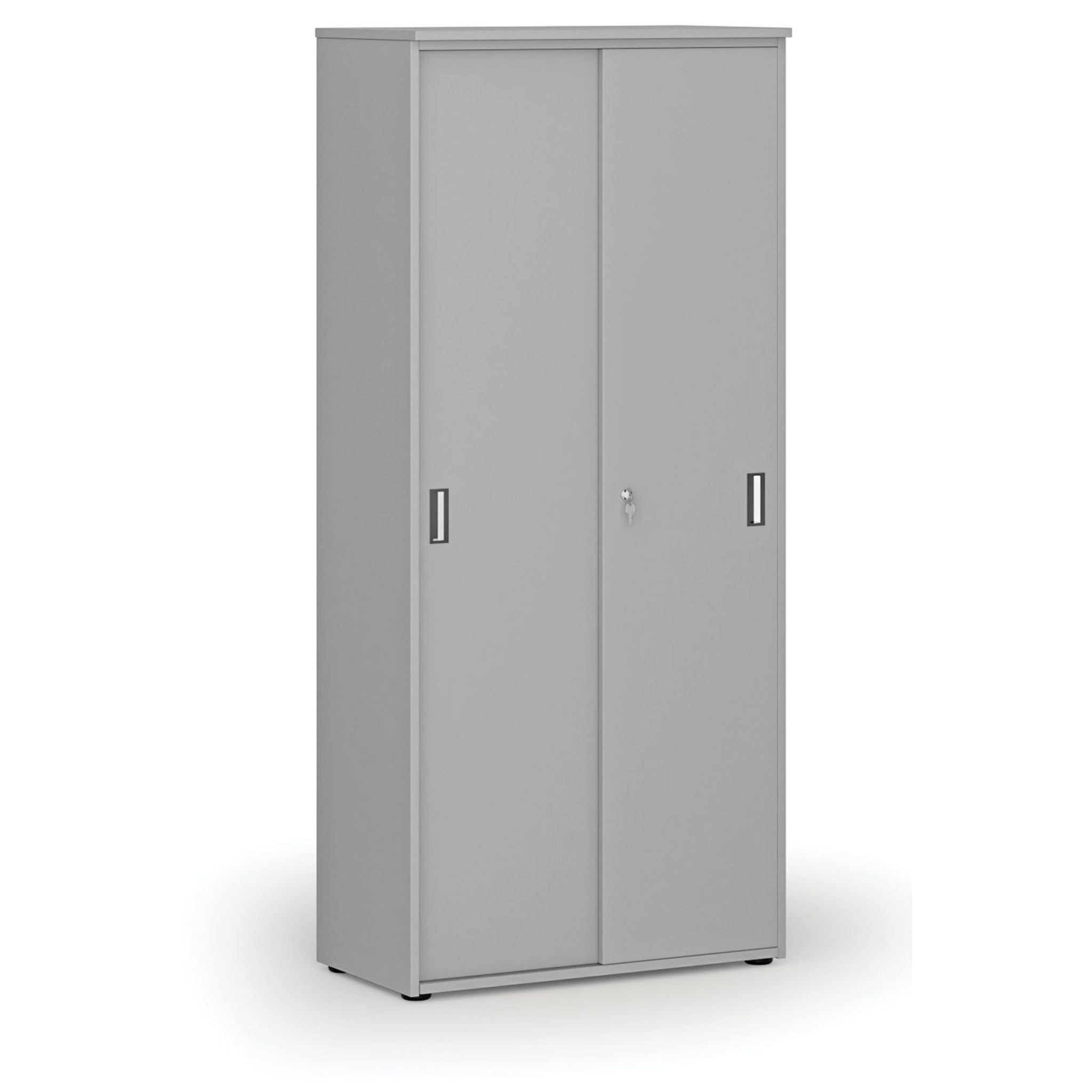 Schrank mit Schiebetür PRIMO GRAY, 800 x 420 x 1781 mm, grau