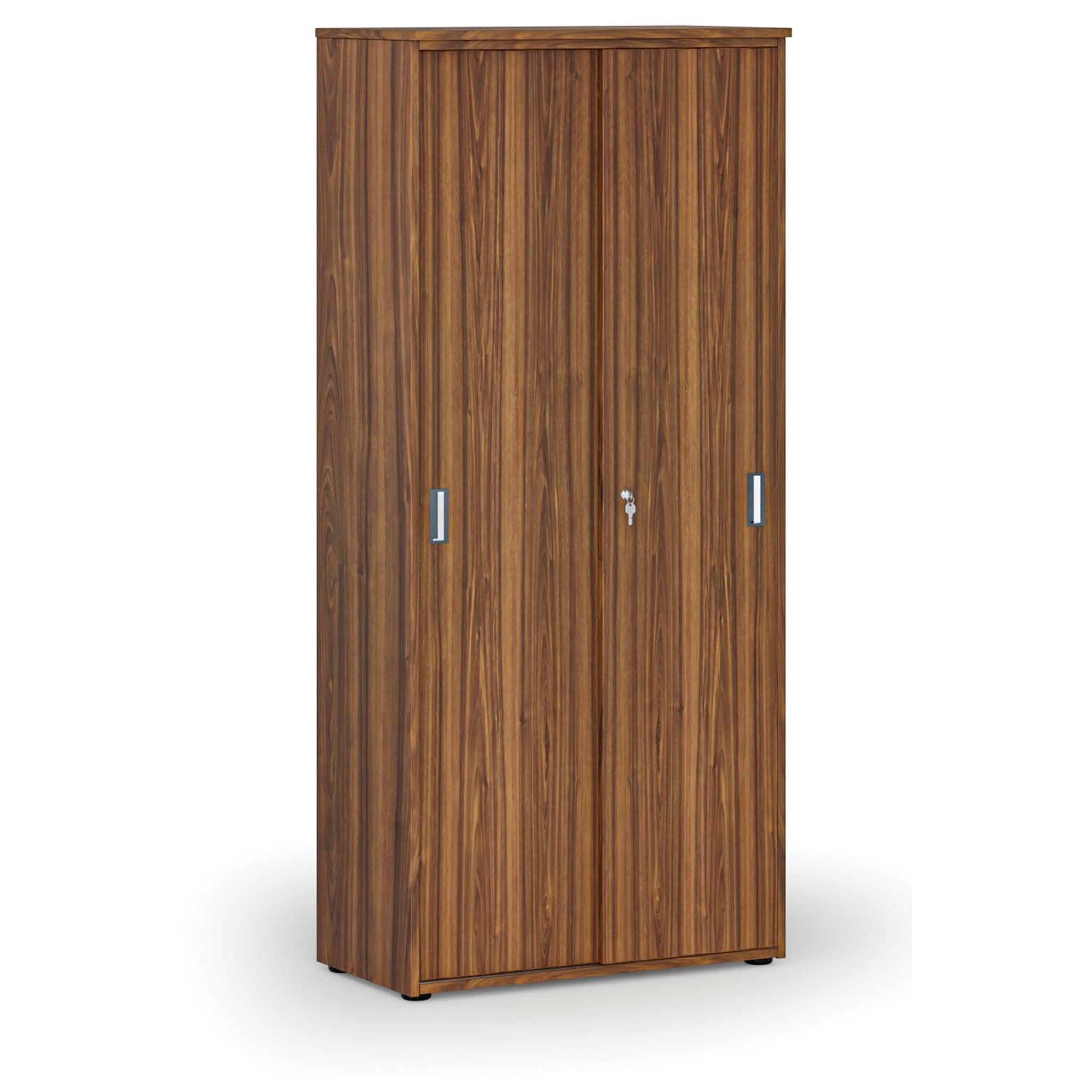 Schrank mit Schiebetür PRIMO WOOD, 800 x 420 x 1781 mm, Nussbaum
