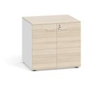 Schrank mit Tür PRIMO 2023, 800 x 640 x 738 mm, weiß / Eiche natur