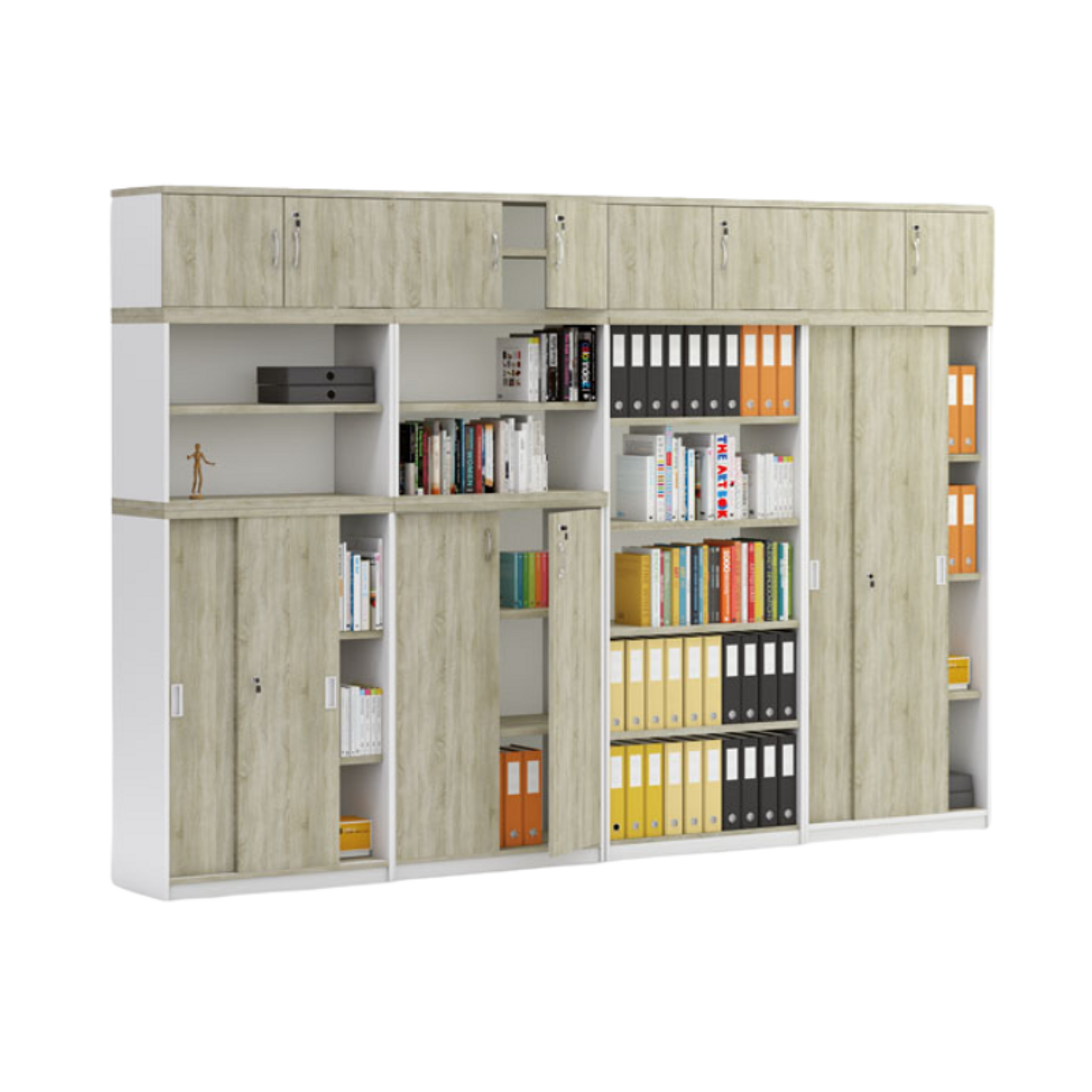Schrank-Set MIRELLI, D Typ, Weiß/Sonoma Eiche