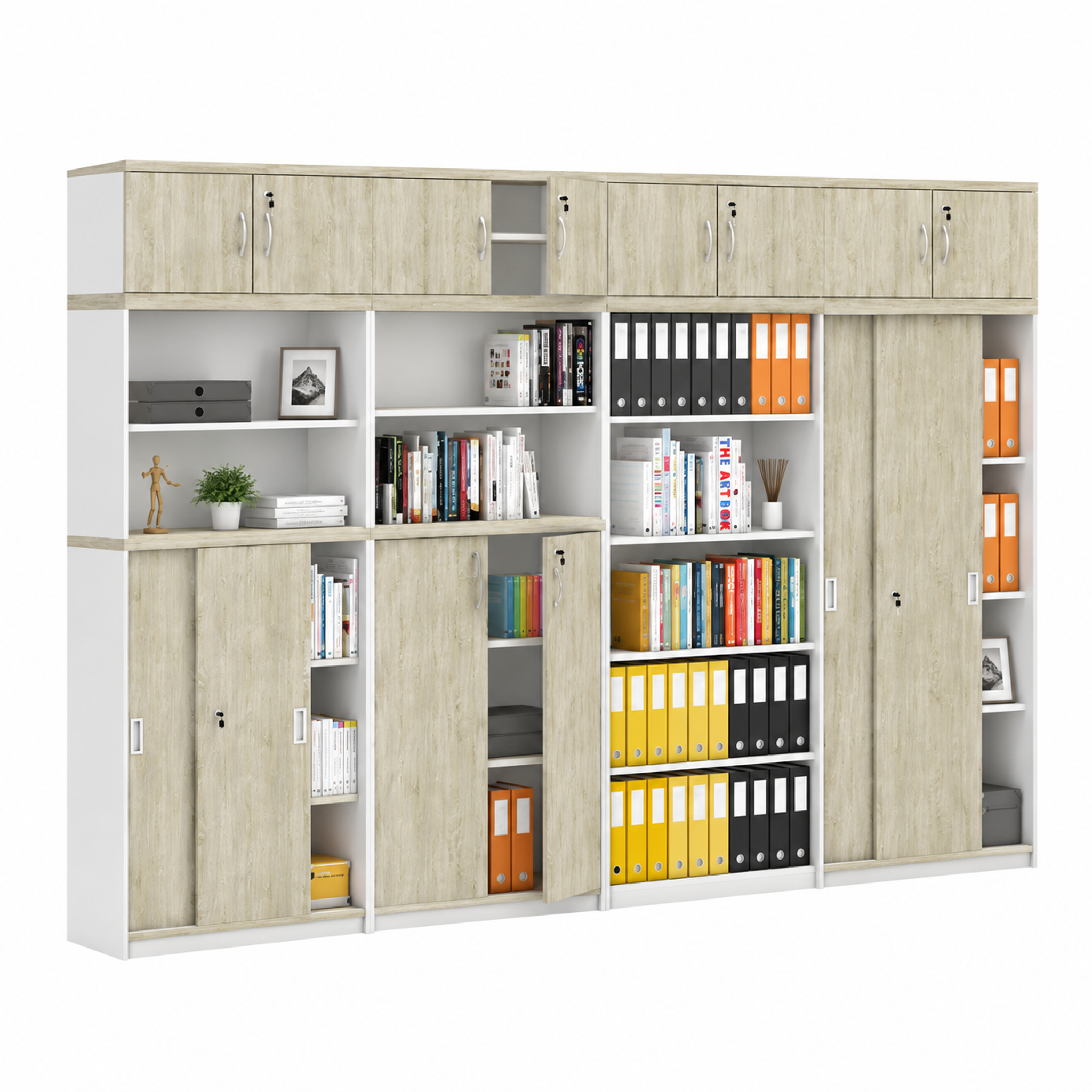 Schrank-Set MIRELLI, D Typ, Weiß/Sonoma Eiche