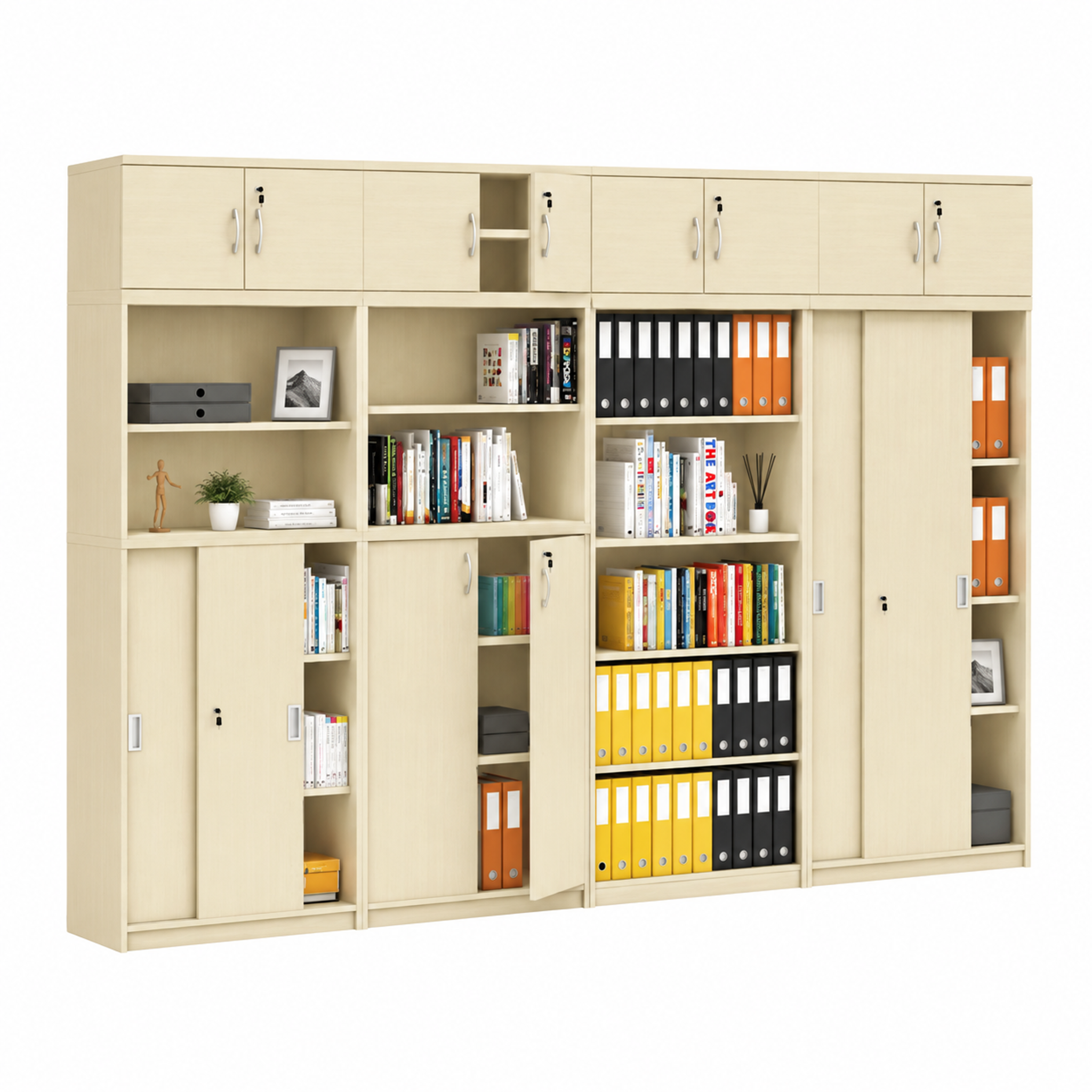Schrank-Set MIRELLI, Typ D, Aufbau, Birke