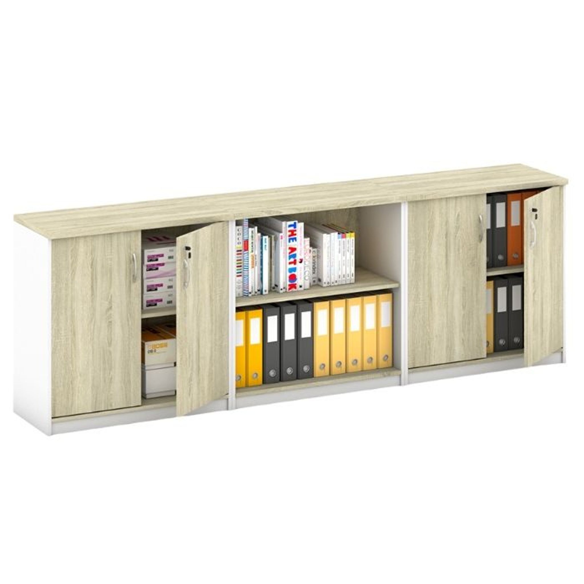 Schrank-Set MIRELLI, Typ I – weiß/Sonoma Eiche