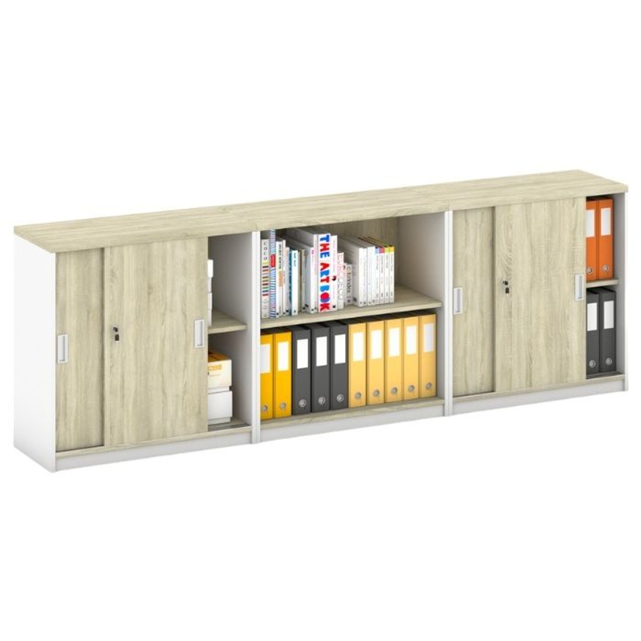 Schrank-Set MIRELLI, Typ II – Weiß/Sonoma Eiche