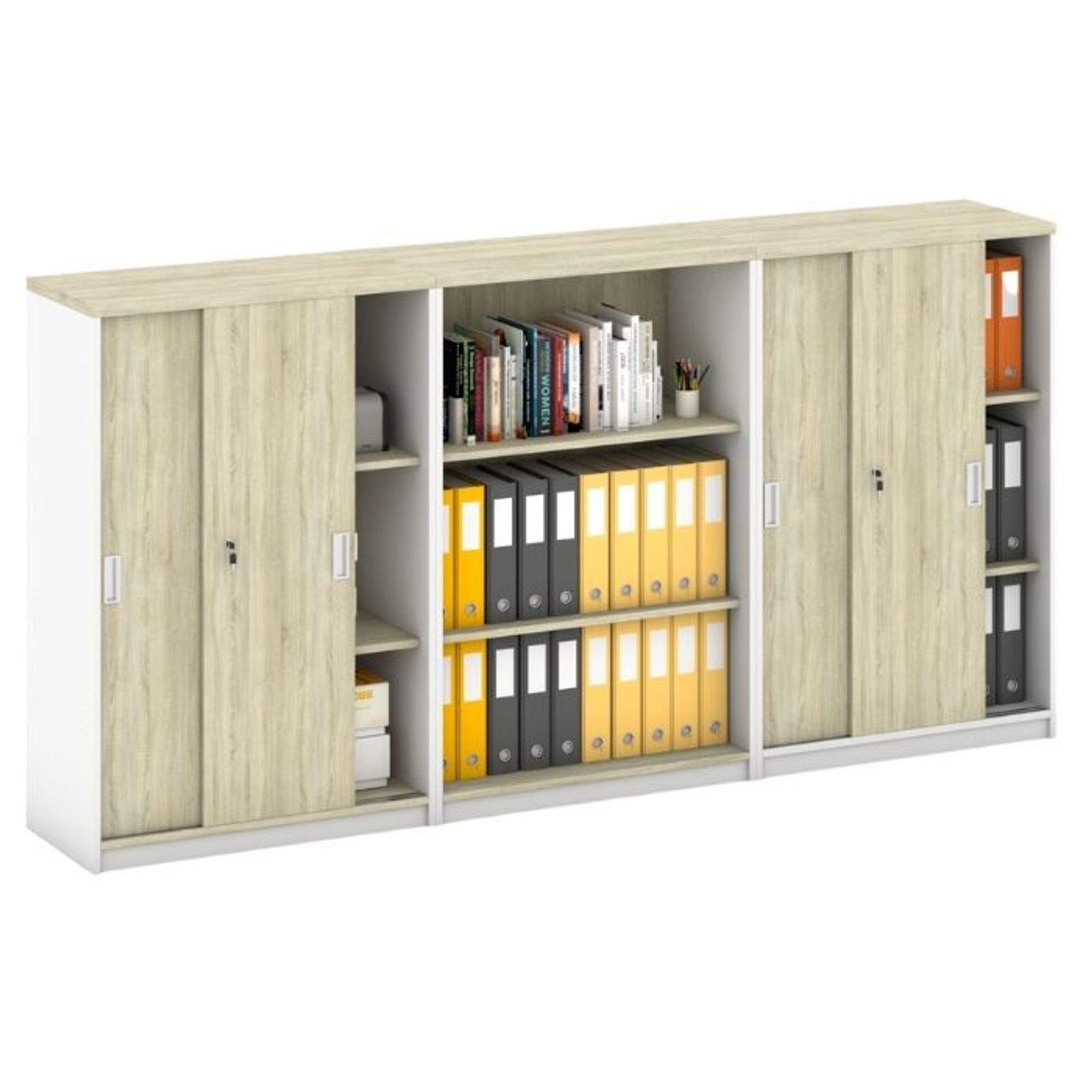 Schrank-Set MIRELLI, Typ IV – Weiß/Sonoma Eiche