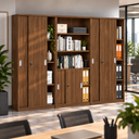 Schrank-Set MIRELLI, Typ IX – Nussbaum Schrank-Set MIRELLI, Typ IX – Nussbaum