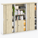 Schrank-Set MIRELLI, Typ IX – Weiß/Sonoma Eiche Schrank-Set MIRELLI, Typ IX – Weiß/Sonoma Eiche
