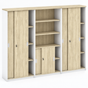 Schrank-Set MIRELLI, Typ IX – Weiß/Sonoma Eiche Schrank-Set MIRELLI, Typ IX – Weiß/Sonoma Eiche