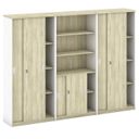 Schrank-Set MIRELLI, Typ IX – Weiß/Sonoma Eiche