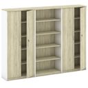 Schrank-Set MIRELLI, Typ V – Weiß/Sonoma Eiche
