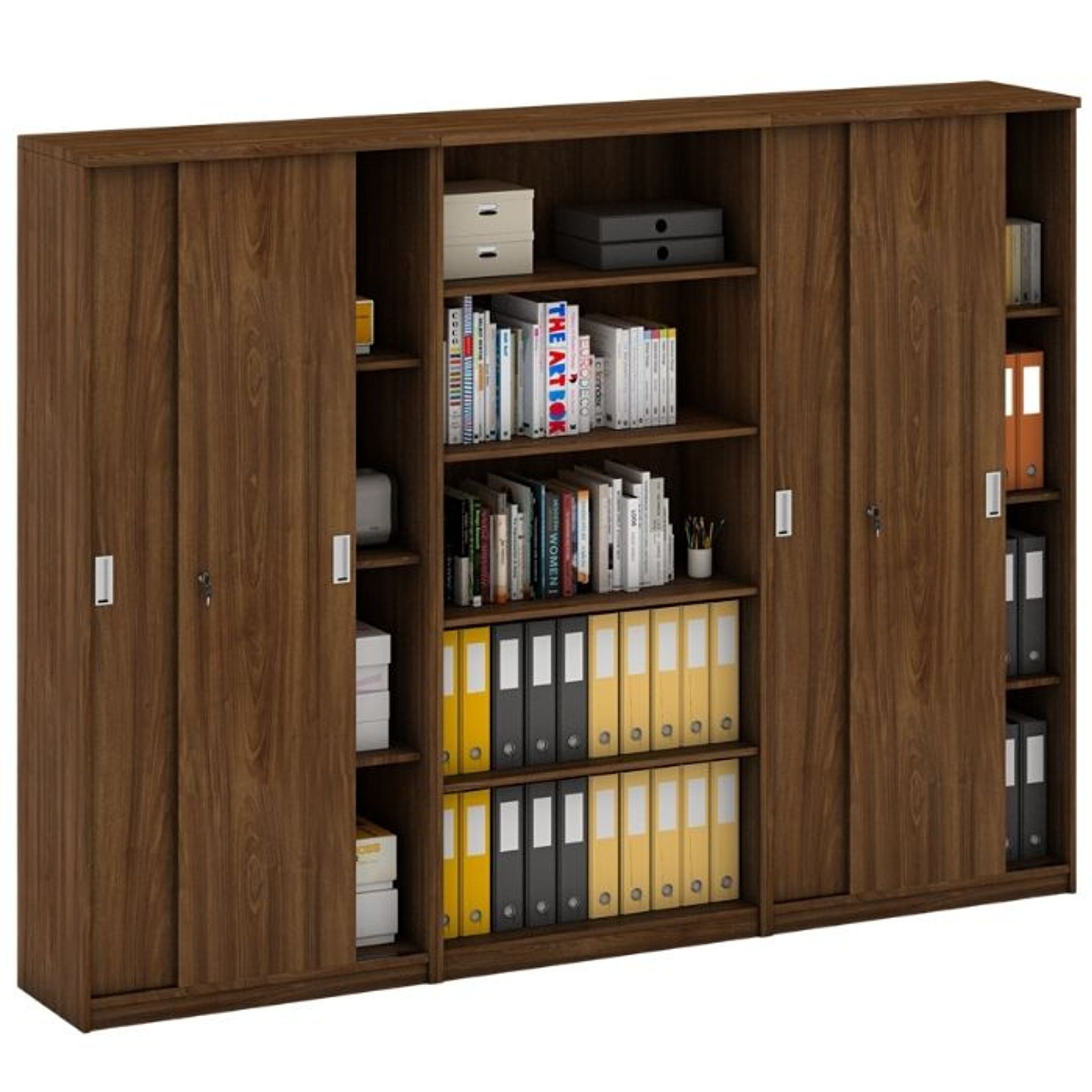 Schrank-Set MIRELLI, Typ VI – Nussbaum