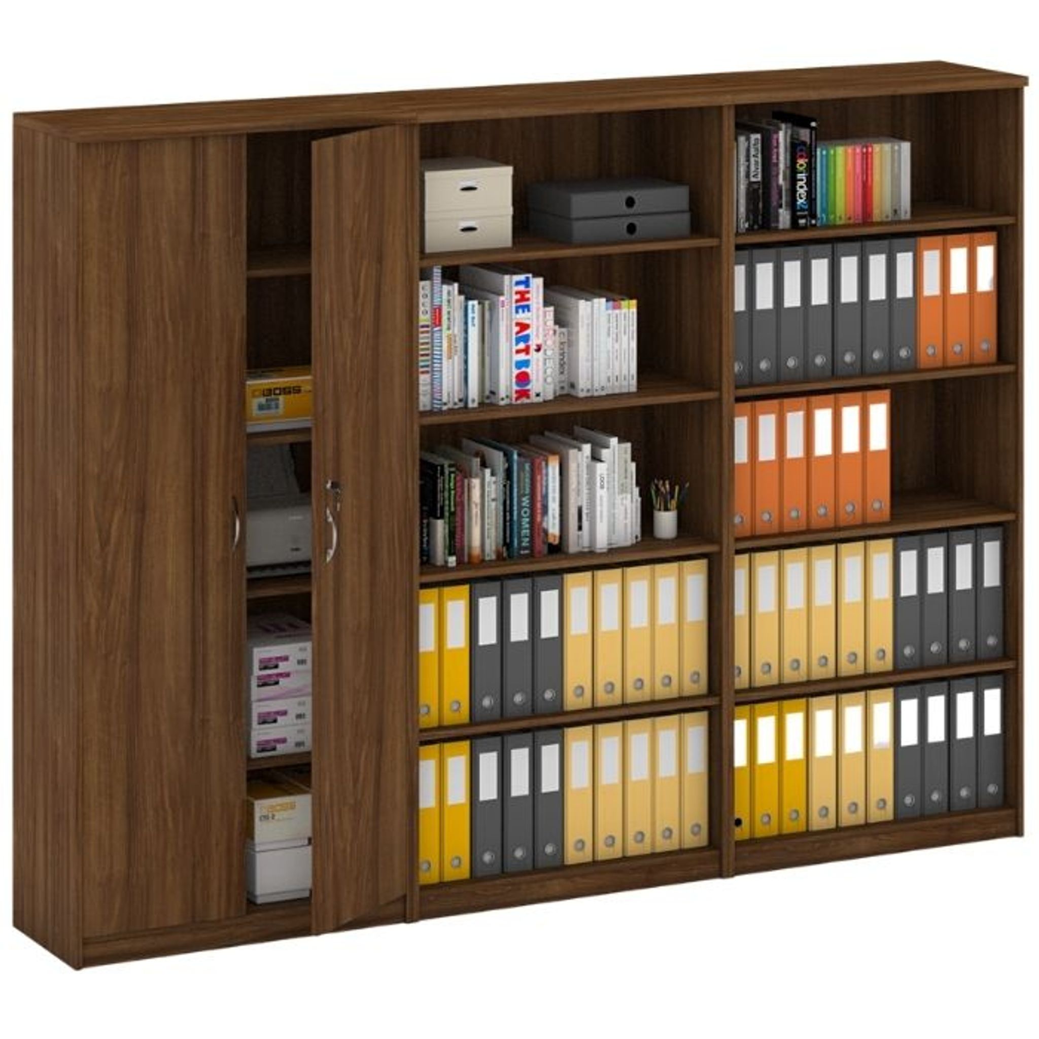 Schrank-Set MIRELLI, Typ VIII – Nussbaum